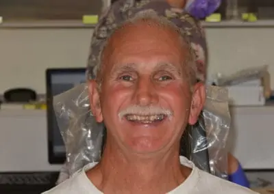 Patient before receiving dental treatment