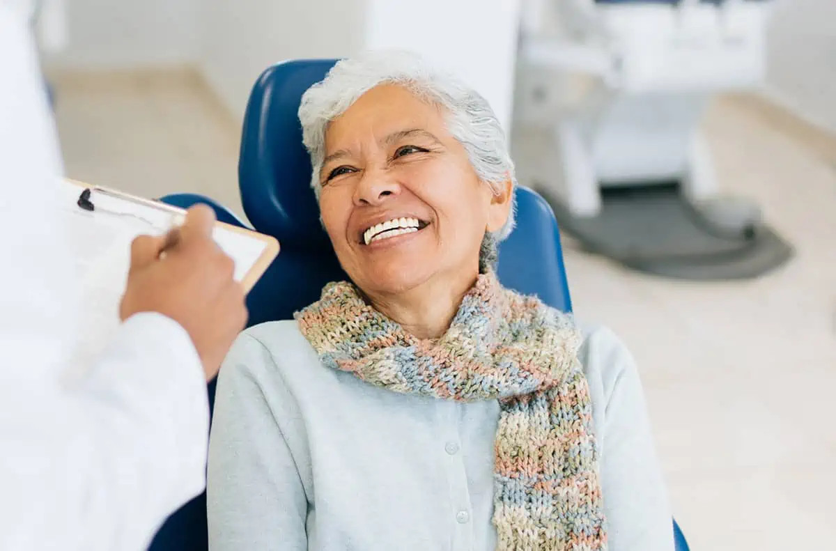 A dental patient with a beautiful smile